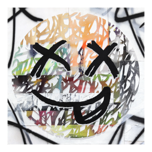 Excited - Abstract Colorful Experimental Smiley Face Original Artwork by Armen Ges