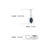 Minimalist Oval 0.6 Ct Blue Sapphire Bezel Set Solitaire Stackable Pendant in 925 Silver For Sale - Image 9 of 12