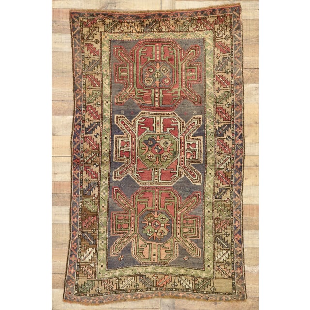 Vintage Turkish Oushak Rug - 03'09 X 06'02 For Sale In Dallas - Image 6 of 7