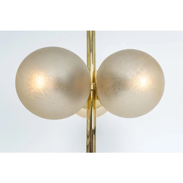 Glass Large Brass Table Lamps from Kaiser, Germany, 1970s, Set of 2 For Sale - Image 7 of 10