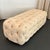 Mid-Century Modern Tufted Ultra-Suede Bench With Lucite Feet by Shlomi Haziza for H Studio For Sale - Image 3 of 6