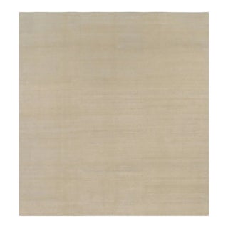 Rug & Kilim’s Oversized Contemporary Textural Solid Rug in Beige Tones - 14x15 For Sale