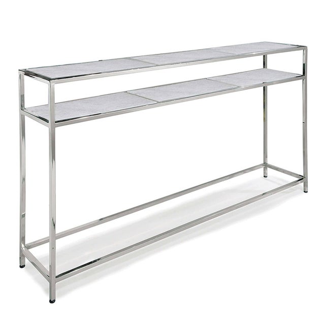 Regina Andrew Echelon Console Table, Polished Nickel For Sale In Detroit - Image 6 of 6