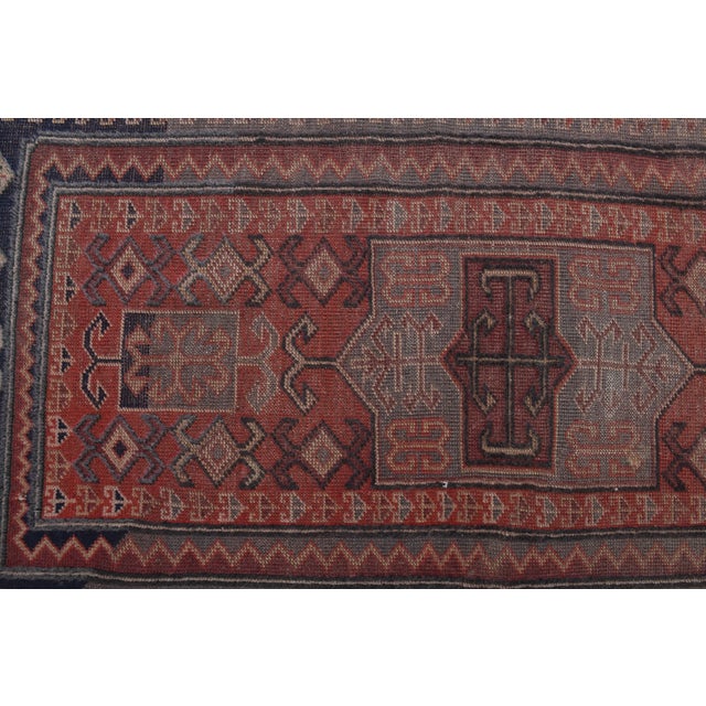 1970s Vintage Turkish Handmade Wool Cotton Red Runner Rug For Sale - Image 11 of 11