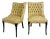 Early 20th Century Regency Inspired Tufted Side Chairs /aPair For Sale