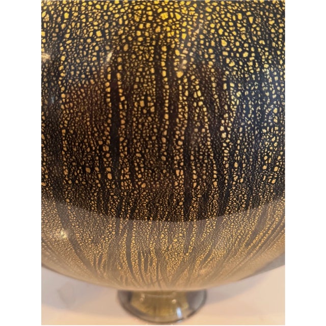 Mid 20th Century Alfredo Barbini Murano Gold Aventurine & Frosted Glass Vase For Sale In Atlanta - Image 6 of 7