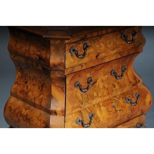Italian Baroque Inlaid Chests of Drawers, Set of 2 For Sale - Image 9 of 18