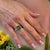 2010s Natural Tourmaline Diamond Ring 7 14k WG 8.27 TCW Certified For Sale - Image 5 of 12