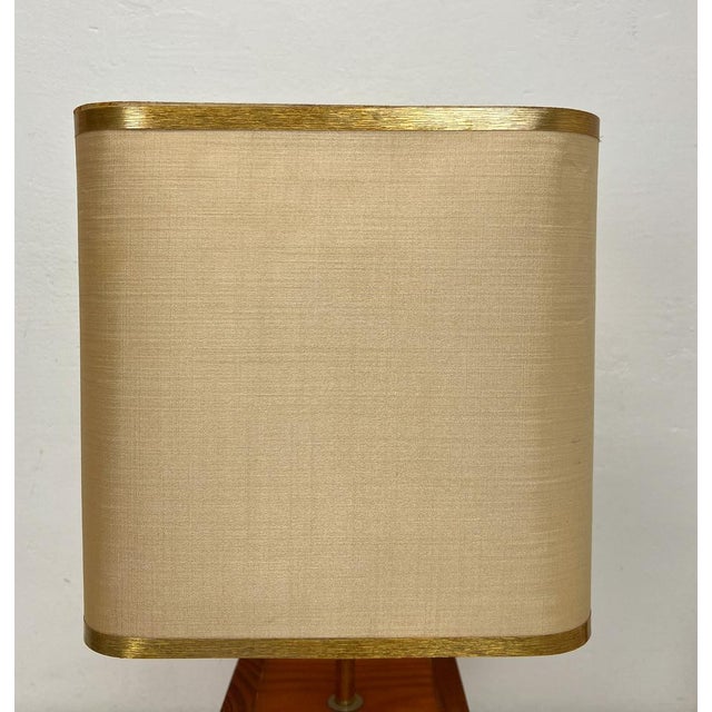 Wood Mid-Century Teak Block Table Lamp Tarogo, Japan, 1980s For Sale - Image 7 of 16