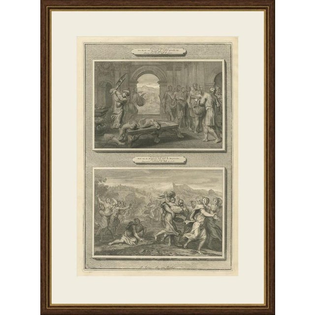 This original copper engraving from Pieter Mortier's illustrated Bible, published in Amsterdam circa 1700, shows two Old...