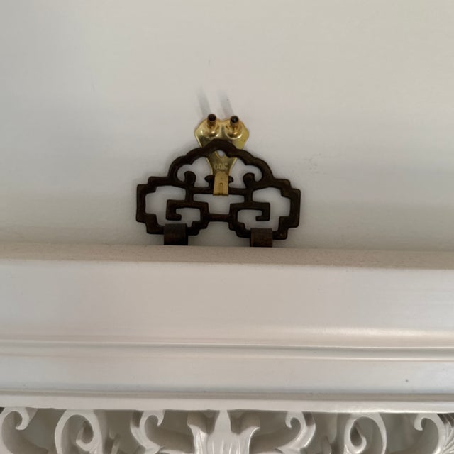 White Chinoiserie Panels- Set of 2 For Sale - Image 8 of 12