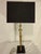 Early 21st Century Stunning Arteriors Home Katie Lamp (Male) Brass With Black Shade and Iron Base For Sale - Image 5 of 10