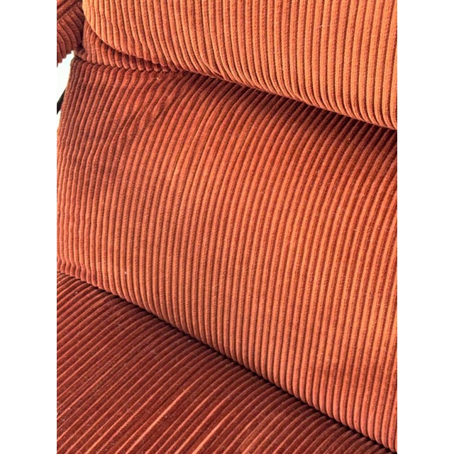 Mid-Century Modern Italian Lounge Chair in Brown Velvet and Cast Chrome, 1980s For Sale - Image 10 of 11