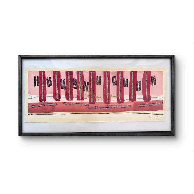 Watercolor on paper signed in pencil comes mounted in studio frame. Barbara Beck artist. Beck’s work is inspired by artist...