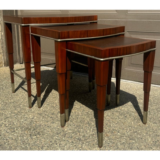 Vintage Thomasville Bogart Collection Nesting Tables - Set of 3 For Sale In Seattle - Image 6 of 11