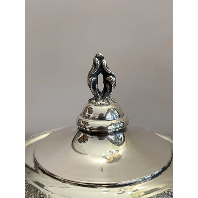 Empire Style Sugar Bowl in Silver, Italy, 1950s For Sale - Image 5 of 8