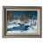 1980's Vintage v. Janousek Impressionist Winter Landscape Oil Painting, Framed For Sale