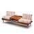 Hans Olsen Model 161 Danish Teak and Cane Modular 2-Seat Sofa With Table - Pair For Sale - Image 16 of 18