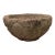 Vintage Unique Rustic Hand Carved Stone Japanese Style Basin Planter Bowl For Sale