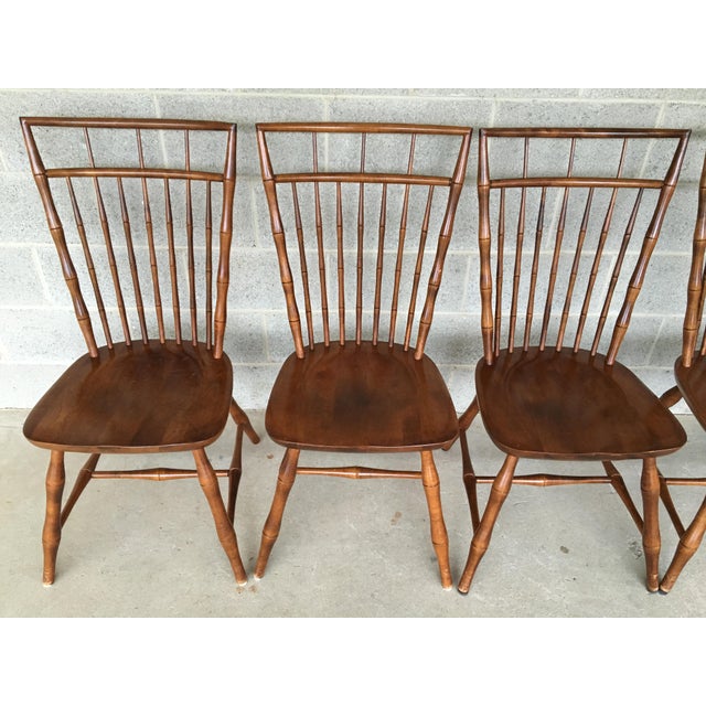 Nichols & Stone Maple Birdcage Style Windsor Side Chairs Set of 6 Chairish