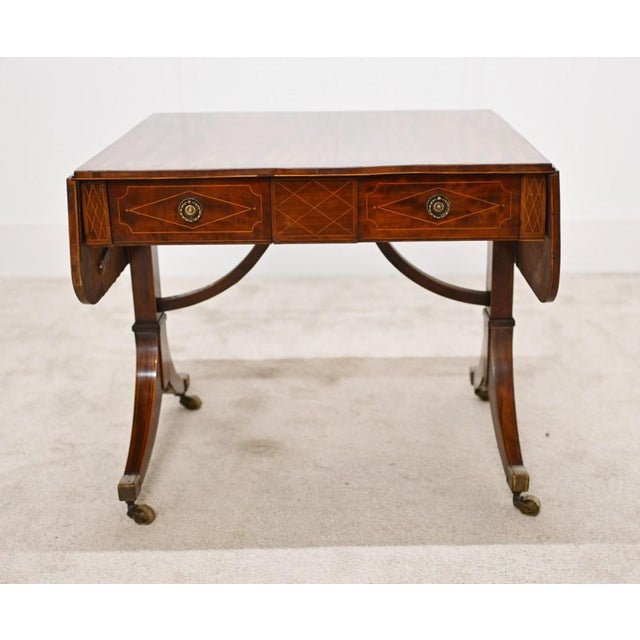 Regency Sofa Table in Mahogany For Sale - Image 14 of 14