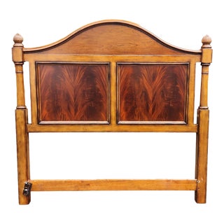 Drexel Heritage Mahogany & Walnut Mirabelle Queen Size Headboard For Sale