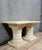 Pair of plaster pedestal columns imitating stone, 20th century Beautiful decorative piece H 57 x 49 x 49 cm
