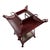 Chinoiserie Large Vintage Chinoiserie Iron Pagoda Lantern Candle Stand - Dark Red Maroon Finish For Sale - Image 3 of 5