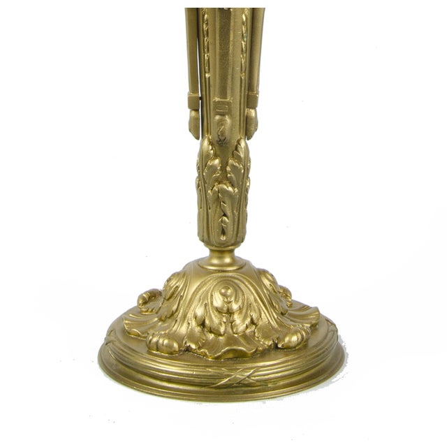 Pair of Late 19th Century Neoclassical Gilt Bronze/Ormolu 4-Arms Candelabras, France For Sale - Image 9 of 9