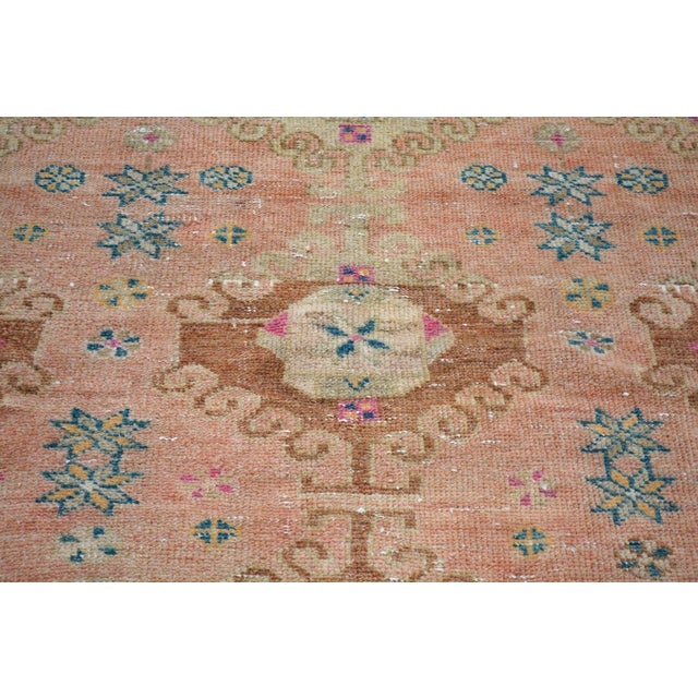 Turkish Vintage Turkish Anatolian Hand Knotted Wool Rug, 3'3''x8'4'' For Sale - Image 3 of 5