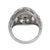 Antique Rose Cut Diamond 18k White Gold Bombe Ring, Size 6 For Sale In Los Angeles - Image 6 of 6