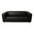 Vintage Ikea Klippan Black Leather Sofa 1980s For Sale