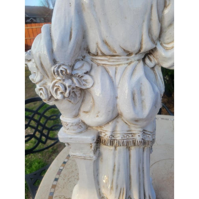 1970s Rare Find Vintage Italian Glazed Terracota Figurine For Sale - Image 5 of 13