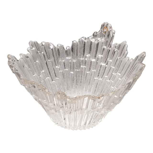 Large Norrsken Bowl in Glass by Tauno Wirkkala for Humppila Oy, Finland, 1970s For Sale