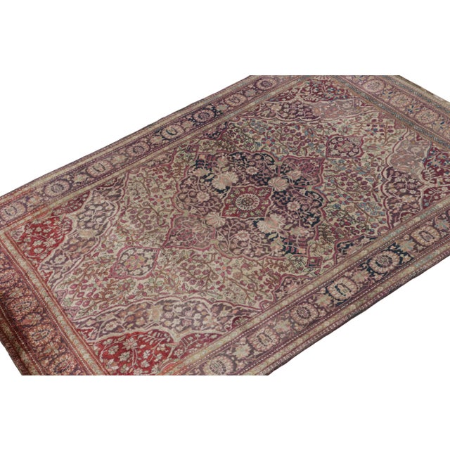 Hand-knotted in silk circa 1920, this item is a rare 3x5 antique Persian Kashan rug among Rug & Kilim’s latest...