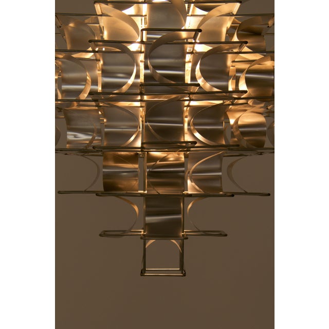 Metal Cassiopée 9-Tier Pendant Light by Max Sauze, 1970s For Sale - Image 7 of 15