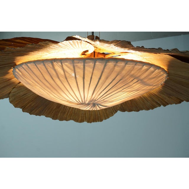 Large Uchiwa Series Hana I Chandelier by Ingo Maurer for Design M, Germany, 1970s For Sale - Image 10 of 14