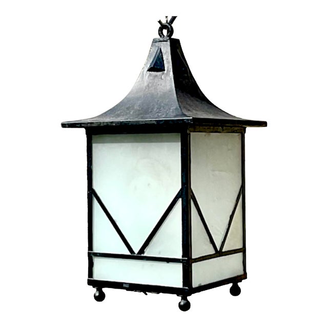 Vintage Boho Iron Lantern For Sale