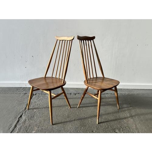 Wood Mid-Century Goldsmith Chairs by Lucian Ercolani for Ercol, 1960s, Set of 2 For Sale - Image 7 of 8