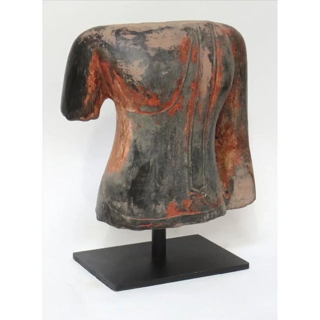 Stone Antique Sandstone Buddha Torso Sculpture For Sale - Image 7 of 7