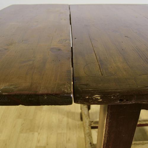 Wood Antique Extendable Wooden Dining Table, 1900s For Sale - Image 7 of 9