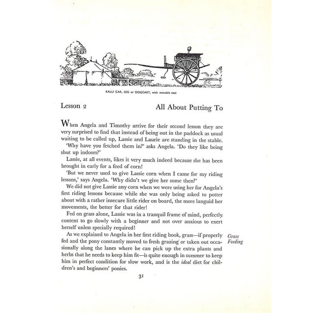 White "Learning to Drive Ponies" 1948 Holyoake, Janet For Sale - Image 8 of 11