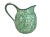 Stangl Vintage Stangl Pottery Green & White Spongeware Pitcher, Town & Country Collection, Hand-Painted For Sale - Image 4 of 11