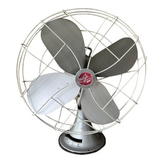Vintage Emerson Electric 16" Oscillating Metal Desk Fan Fully Functional For Sale