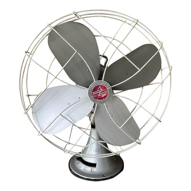 Vintage Emerson Electric 16" Oscillating Metal Desk Fan Fully Functional For Sale