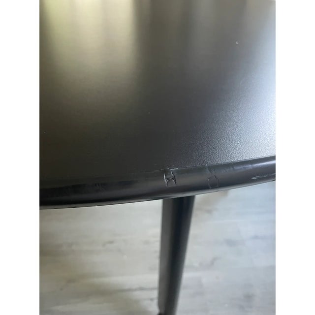 Joe D'urso 1980s Joseph D’Urso for Knoll Black Minimalist Postmodern Dining Table For Sale - Image 4 of 6