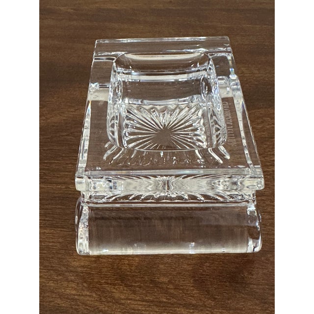 1990s William Yeoward June Crystal Salt Cellar With Wooden Spoon For Sale - Image 11 of 15