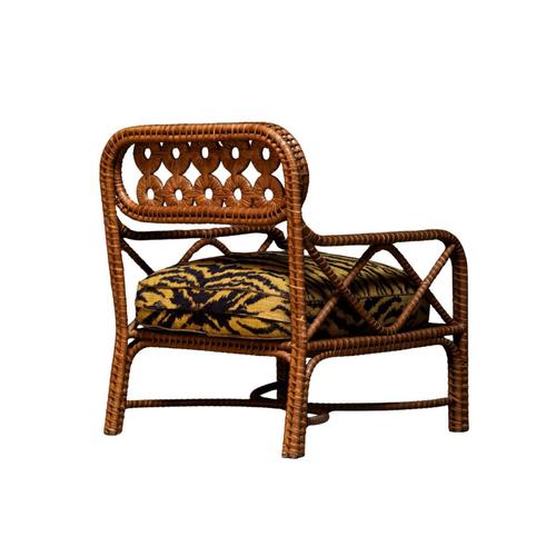 Contemporary Bridget Armchair in Stained Rattan with Plywood and HR Foam by Popus Editions For Sale - Image 3 of 7