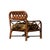 Contemporary Bridget Armchair in Stained Rattan with Plywood and HR Foam by Popus Editions For Sale - Image 3 of 7