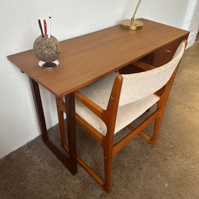Brown Rs Associates Danish Teak Writing Desk For Sale - Image 8 of 9